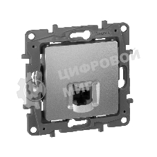 Информационная розетка RJ 45, категория 5e, UTP, Etika, алюминий