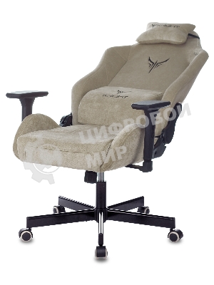 Кресло игровое Бюрократ Knight N1 Fabric бежевый Light-21, с подголов. крестовина металл