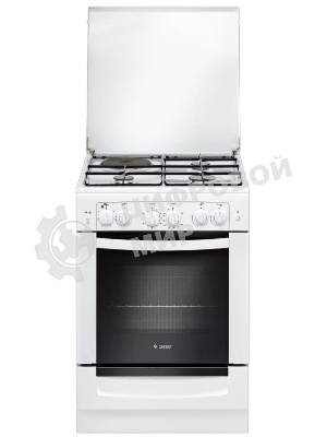 Плита комбинированная Gefest ПГЭ 6110-02 0300 белый, конфорок 3 газовых и 1 электрическая, духовка 52 л, 60 см x 85 см x 60 см
