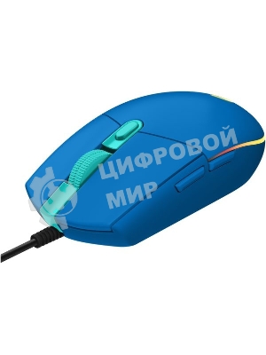 Мышь проводная Logitech G102 LIGHTSYNC синий, 8000 dpi, USB, кнопки - 6