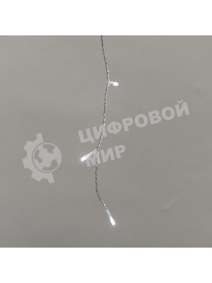 Гирлянда светодиодная Neon-night Айсикл (бахрома) 5х0,6м, с эффектом мерцания, прозрачный провод, IP44, 230В, диоды белые, 112 LED