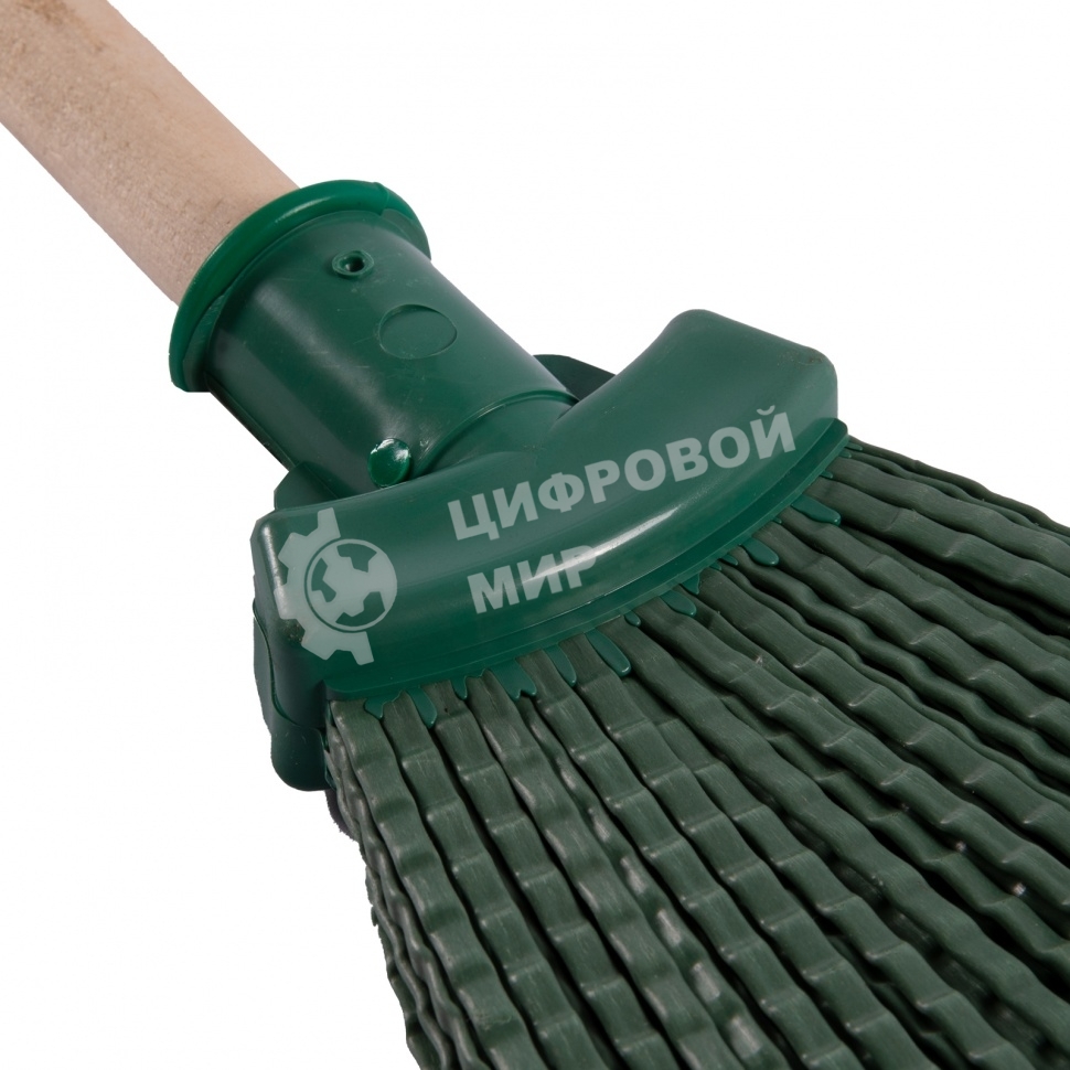 Метла Сибртех полипропиленовая 295 х 255 мм веерная, с черенком