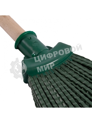 Метла Сибртех полипропиленовая 295 х 255 мм веерная, с черенком