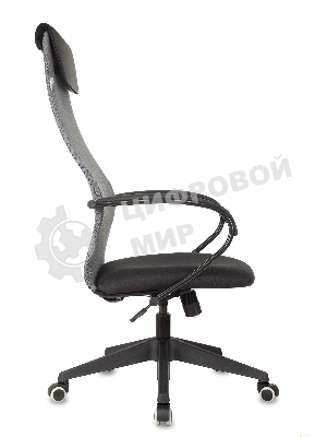 Кресло Бюрократ CH-607 TW-04 Neo Black темно-серый, сетка, подголовник