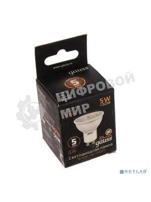 Лампа светодиодная Gauss 101506105 LED MR16 GU10 5W 3000K