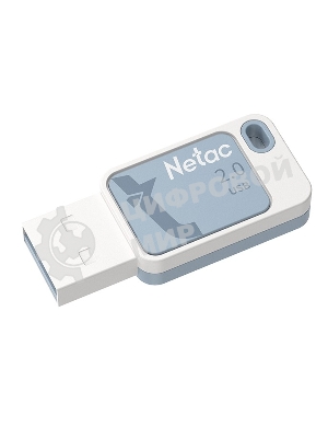 Флешка USB Netac UA31 (NT03UA31N-032G-20BL), 32Gb, USB 2.0, R/W 110/45, синий/белый