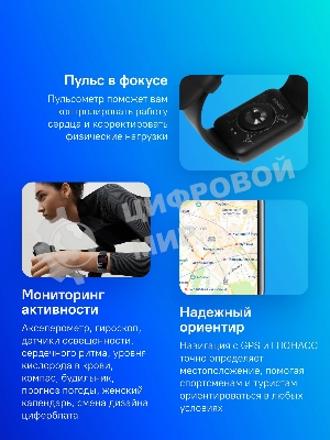 Фитнес трекер Xiaomi Smart Band 9 Pro Obsidian черный M2402B1 (BHR8710GL)