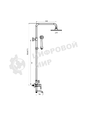 SUS124BL-009DK Душевая система, ø35