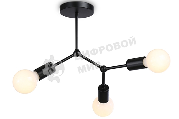 Светильник Ambrella light TR8027/3 BK черный E27*3 max 40W D400*390
