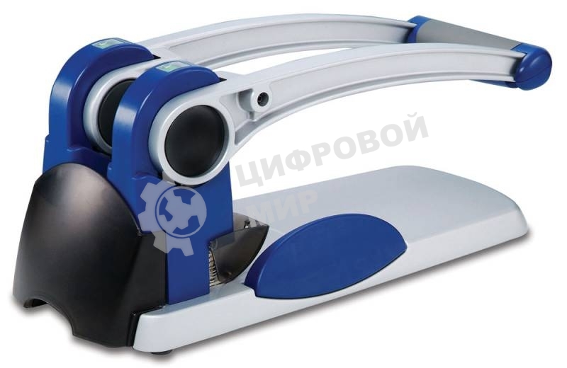 Дырокол Kw-Trio Heavy Duty 9550, до 300 листов, металл синий/серебристый, отверстий: 2, с линейкой