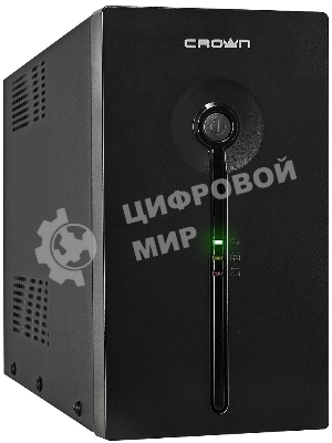 Источник бесперебойного питания CROWN Line Intractive CMU-SP800EURO USB 800VA\480W, корпус металл, 1x12V/9AH, розетки 4*EURO+1*IEC bybass, трансформатор AVR 140-290V, cъемный кабель 1.2 м, порт RJ11/45, порт USB, защита: от перегрузки, от КЗ, от скачков напряжения