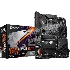 Материнская плата GIGABYTE B550 AORUS Elite AX V2, AM4, AMD B550, 4xDDR4, 4xSATA, 2xM.2, 1xPCIe 4.0 x16, 2xPCIe 3.0 x1, 1xDP, 1xHDMI, 1x2.5Gb LAN, Wi-Fi 6, Bluetooth 5, 2xUSB-A 10Gbps, 3xUSB-A 5Gbps, 2xUSB-A 2.0, 1xUSB-C 5Gbps, 5x3.5 мм, 7.1, ATX