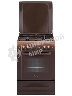 Плита комбинированная Gefest ПГЭ 6110-020301 коричневый, конфорок 3 газовых и 1 электрическая, духовка 52 л, 60 см x 85 см x 60 см