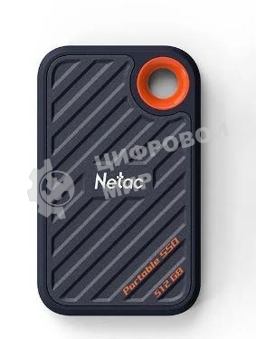 Внешний SSD Netac ZX20, 512 Gb, USB 3.2 Gen 2x2 Type-C, R/W 2000/1800, черный