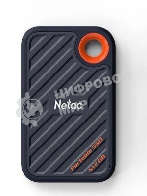 Внешний SSD Netac ZX20, 512 Gb, USB 3.2 Gen 2x2 Type-C, R/W 2000/1800, черный