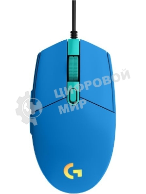 Мышь проводная Logitech G102 LIGHTSYNC синий, 8000 dpi, USB, кнопки - 6