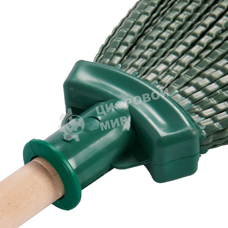 Метла Сибртех полипропиленовая 295 х 255 мм веерная, с черенком