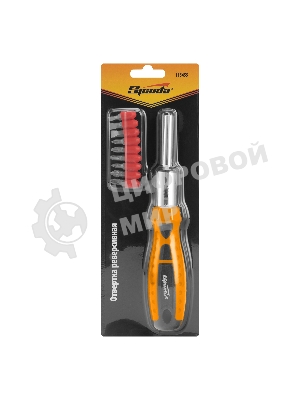 Отвертка реверсивная, набор бит, 10 шт., CrV Sparta