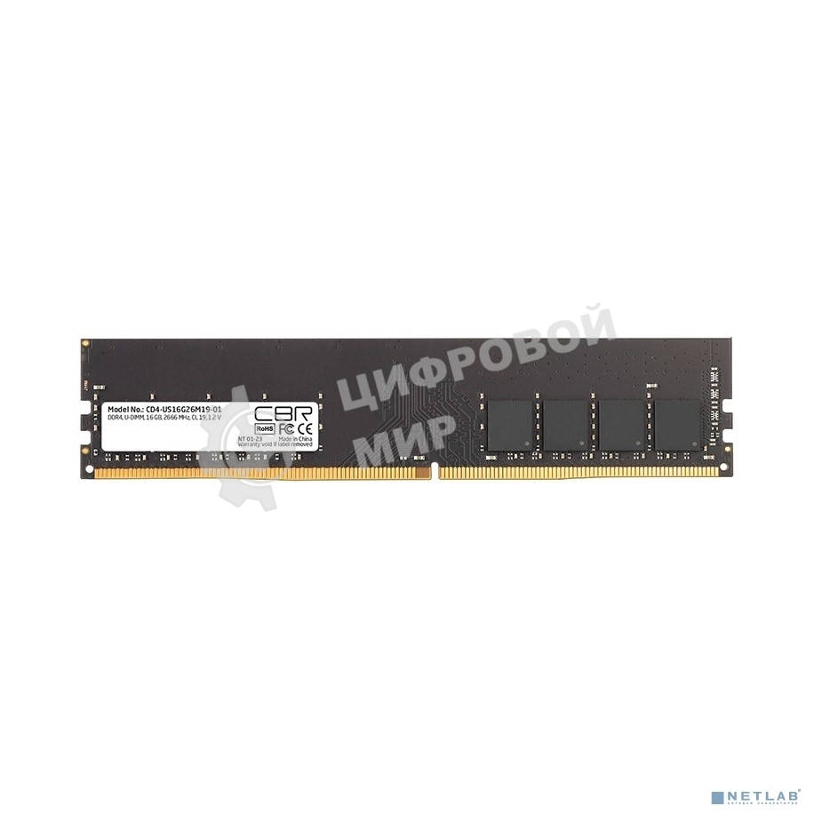 Оперативная память CBR, DDR4, 16GB (1x16 GB), 2666 MHz, CL19, DIMM