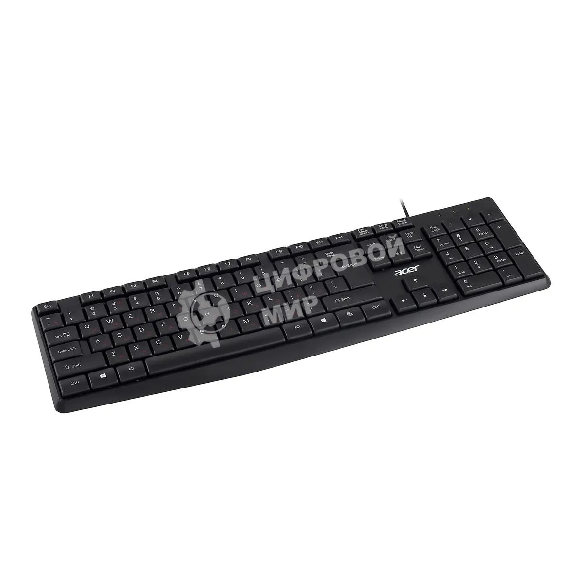 Клавиатура проводная Acer OKW121 (ZL.KBDEE.00B), USB, черный