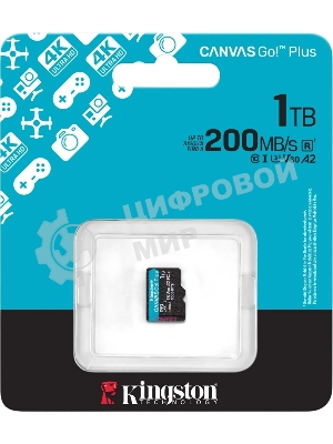 Флеш карта microSDXC 1Tb Kingston SDCG4/1Tb Canvas Go! Plus + adapter