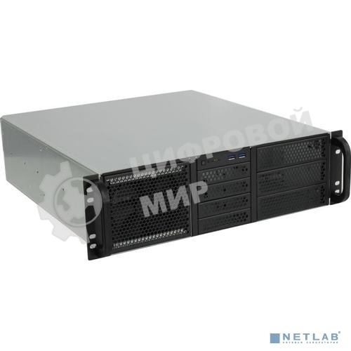 Корпус Procase RE306-D3H9-C-48 3U server case,3x5.25+9HDD,черный,без блока питания,глубина 480мм,MB CEB 12