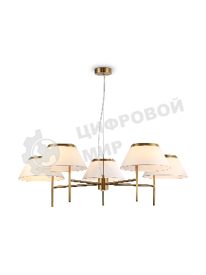 Люстра Ambrella light LH72473/5 BS/WH латунь/белый Е14/5 max 40W D1000*290-1080