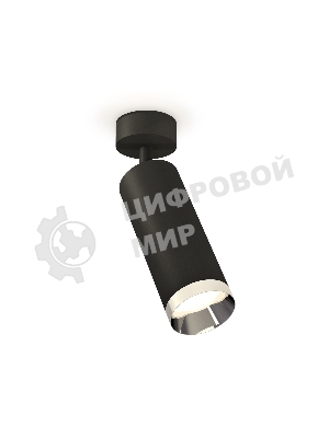 Светильник Ambrella Light XM6343003 SBK/PSL черный песок/серебро полированное MR16 GU5.3 (A2210, C6343, N6132)