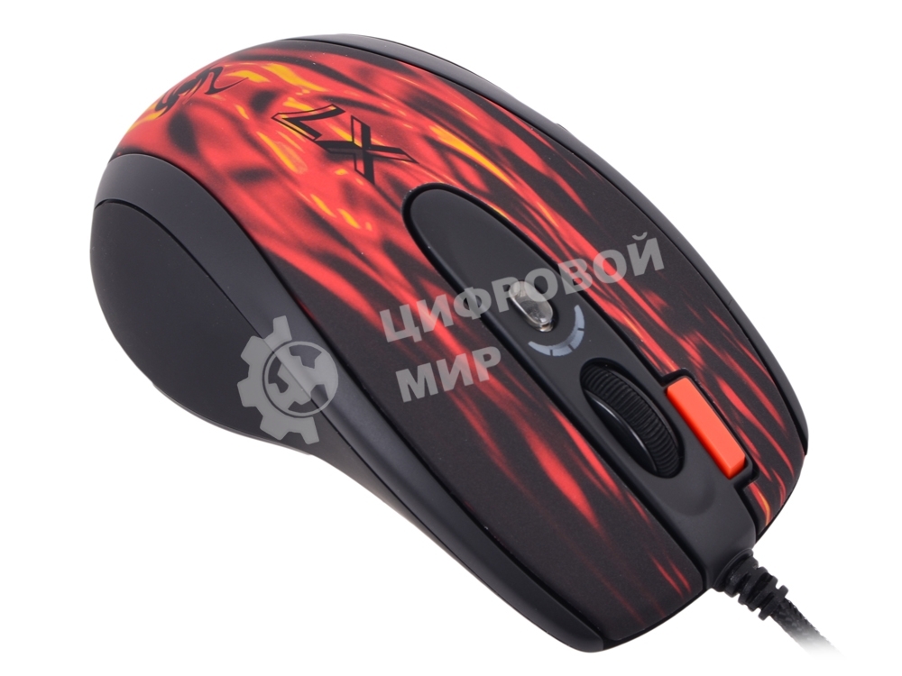 Мышь проводная A4Tech XL-750BK черный/красный, 3600 dpi, USB, кнопки - 7