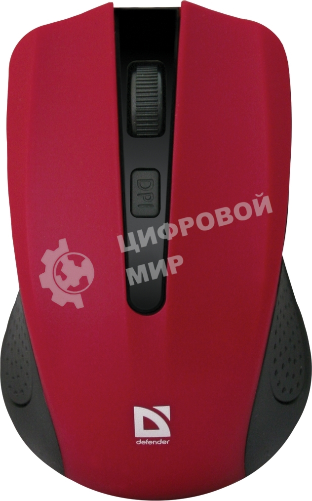 Мышь беспроводная Defender Accura MM-935 красный, 1600 dpi, радиоканал, USB, кнопки - 4