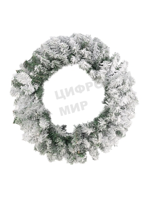 Заснеженный еловый венок Neon-night Ø 60 см, ПВХ