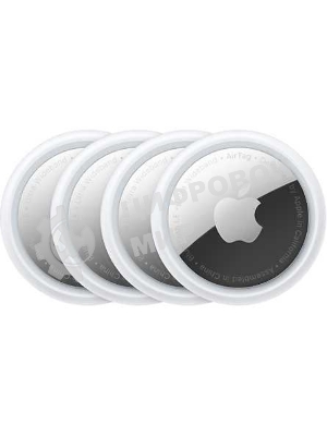 Трекер Apple AirTag, IP67, Bluetooth, NFC, Accelerometer, Speaker, CR2032 bat., d-31.9 mm, h-8 mm, 11 g - (4 Pack)