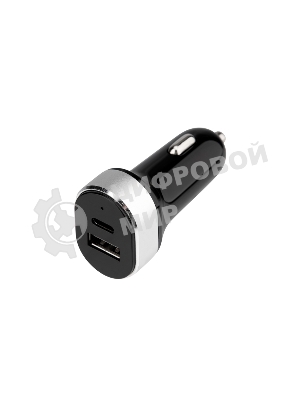 Автозарядка в прикуриватель Rexant АЗУ USB-A+USB-C, 3.1 A черный