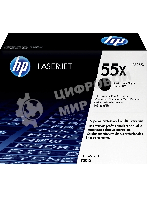 Картридж лазерный HP CE255X черный для LaserJet P3015/P3015d/P3015dn/P3015x 12500 стр.