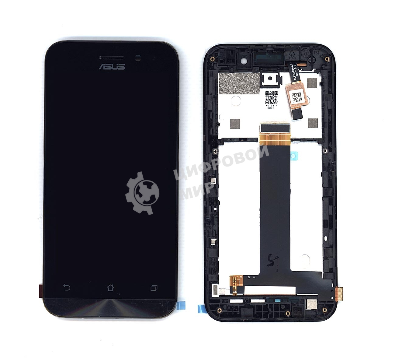 Дисплей для Asus ZenFone Go ZB452KG черный с рамкой