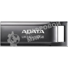 Флешка USB ADATA UR340 (AROY-UR340-32GbK), 32Gb, USB 3.2, R/W 100/30, черный