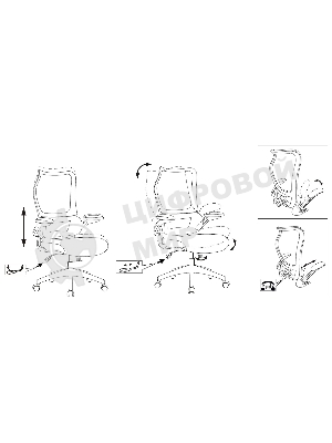 Кресло руководителя Бюрократ Sigma 1 серый, сетка/ткань, крестов. пластик