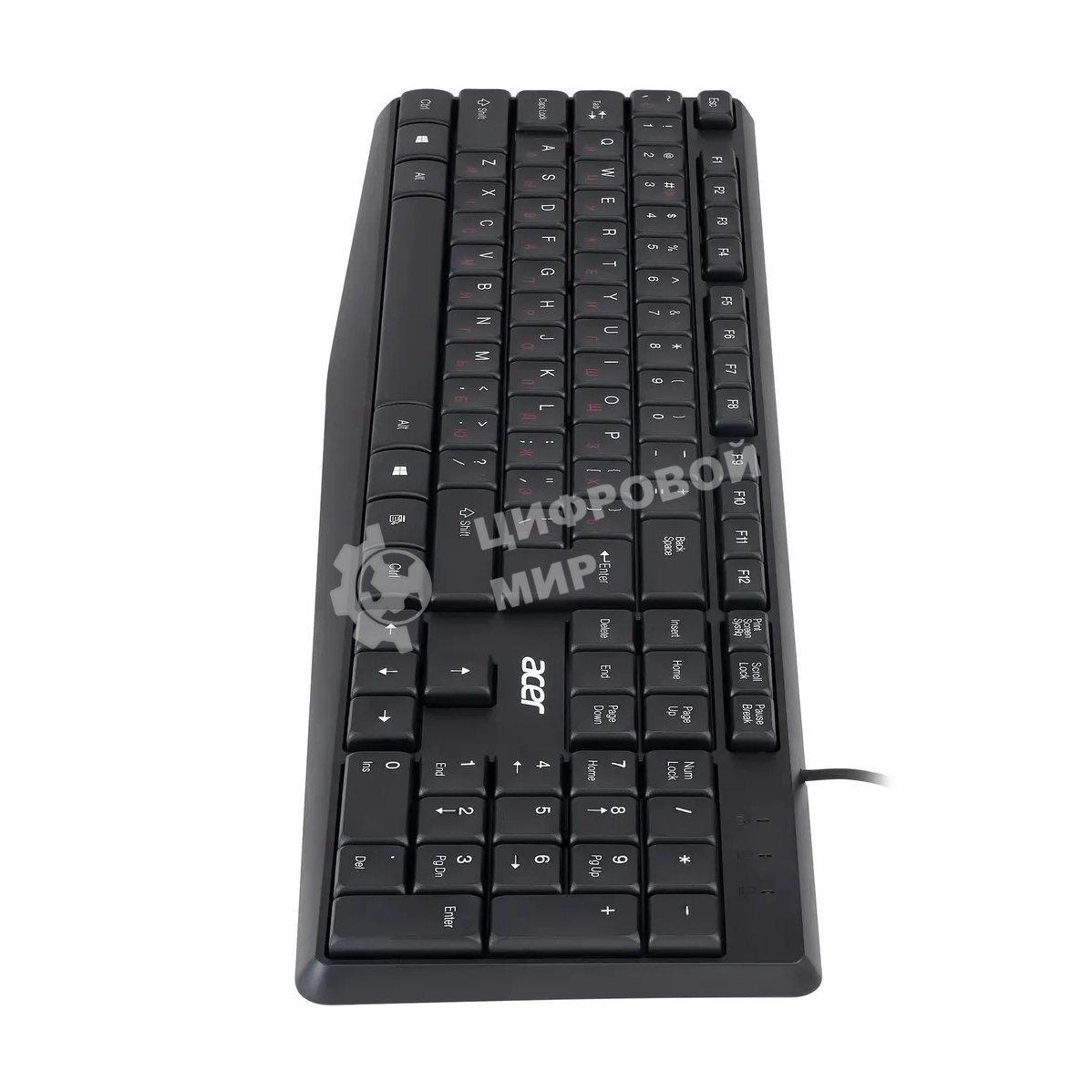 Клавиатура проводная Acer OKW121 (ZL.KBDEE.00B), USB, черный