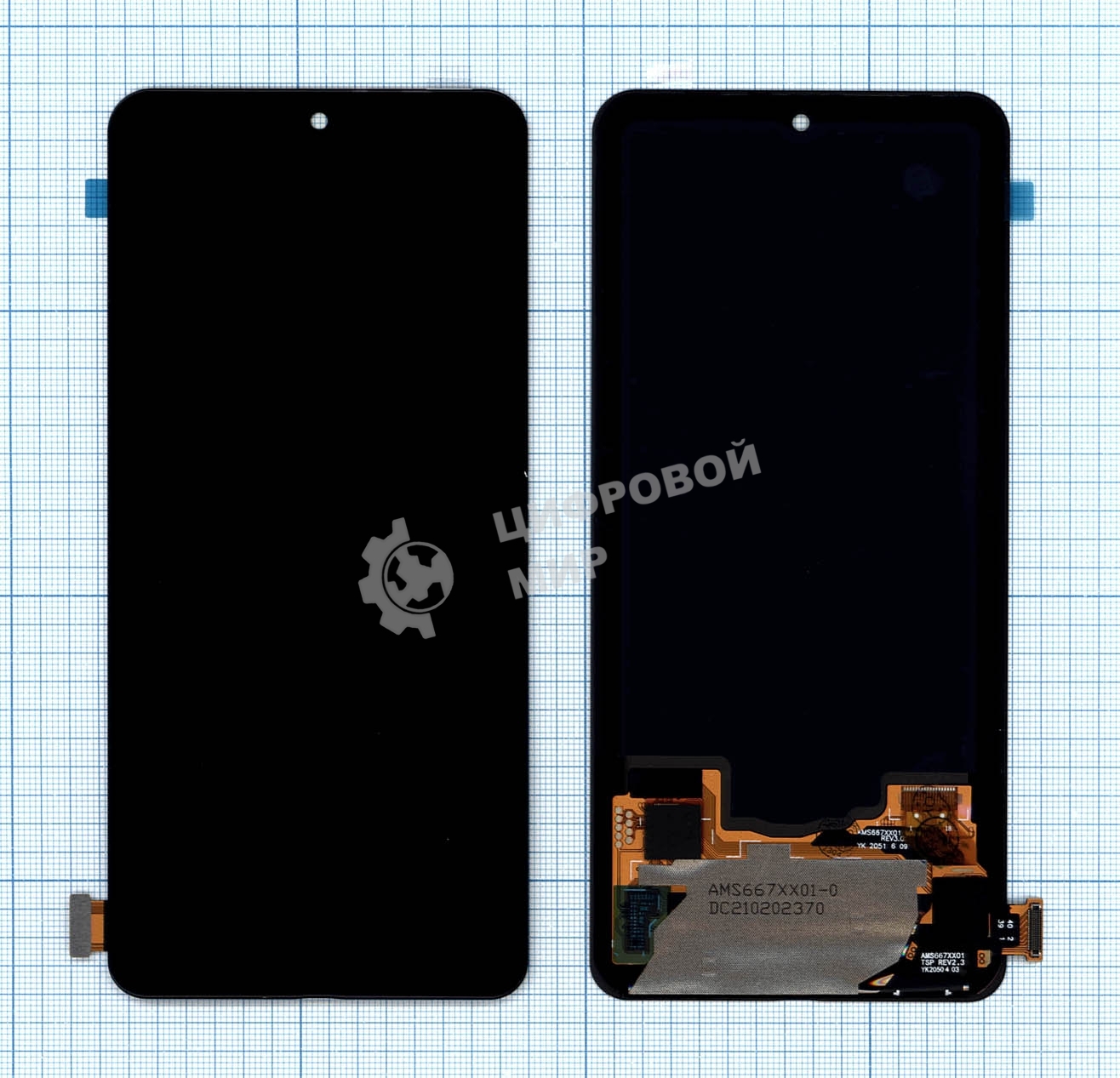 Дисплей для Xiaomi Redmi K40, K40 Pro, Mi 11i, Poco F3 в сборе с тачскрином (OLED) черный