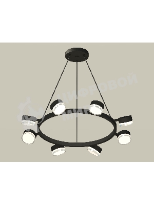 Светильник Ambrella light XB9198203/8 SBK/FR/CL черный песок/белый матовый/прозрачный GX53 (C9198, N8399)