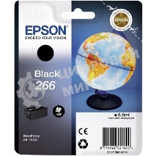 Картридж струйный Epson T266 (C13T26614010) черный (250 стр) для WF-100