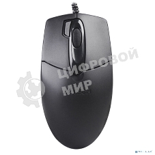 Мышь проводная A4Tech OP-730D черный, 1200 dpi, USB, кнопки - 4