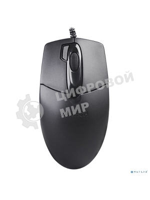 Мышь проводная A4Tech OP-730D черный, 1200 dpi, USB, кнопки - 4