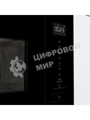 Встраиваемая микроволновая печь Gorenje BM201SG3BG, 20 л, 5 уровней мощности, 8 автопрограмм, сенсорное управление, дисплей, гриль, поворотный стол, AquaClean, автоменю черный