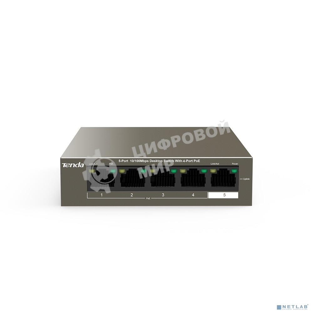 Коммутатор Tenda TEF1105P-4-38W 5PORT 10/100M