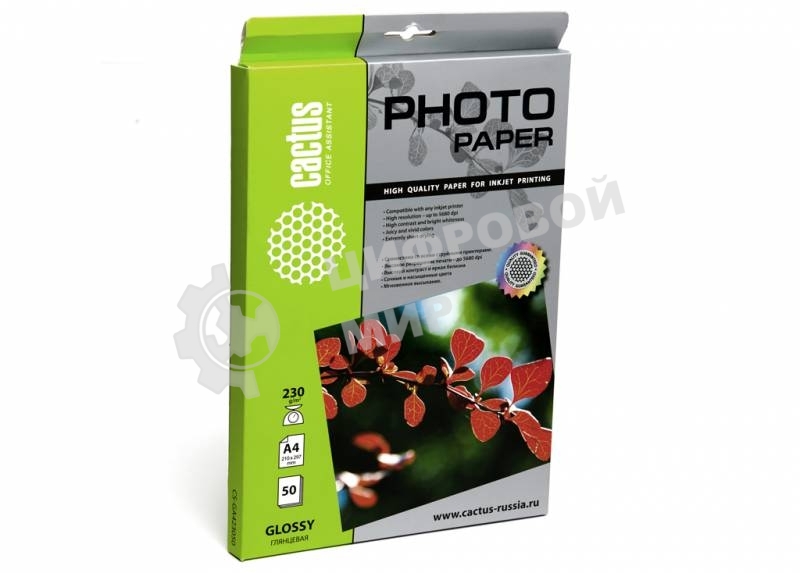 Фотобумага Cactus CS-GA423050 глянцевая А4 230 г/м2 50 листов