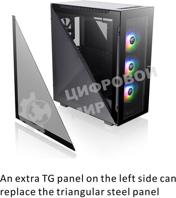 Компьютерный корпус Thermaltake Divider 500 TG ARGb CA-1T4-00M1WN-01 Black/Win/SPCC/Tempered Glass*4/120мм ARGb Fan*3/120мм Standard Fan*1 (527880)