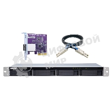 Полка расширения сетевого хранилища без дисков SMB QNAP TL-R400S SATA 6Gb/s JBOD storage enclosure, 4-tray 3,5