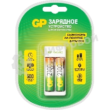 Зарядное устройство GP Rechargeable E211/210AAHCCS-2CR1 AA/AAA NiMH 2100mAh (2шт) блистер