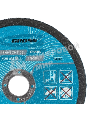 Круг отрезной по металлу Gross 150 х 1,6 х 22,2 мм, WA46TBF